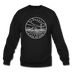 Kansas Sweatshirt - State Design Kansas Crewneck Sweatshirt - black