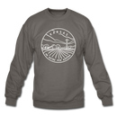 Kansas Sweatshirt - State Design Kansas Crewneck Sweatshirt - asphalt gray