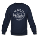 Kansas Sweatshirt - State Design Kansas Crewneck Sweatshirt - navy