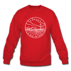Kansas Sweatshirt - State Design Kansas Crewneck Sweatshirt - red
