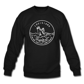 Louisiana Sweatshirt - State Design Louisiana Crewneck Sweatshirt - black
