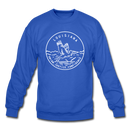Louisiana Sweatshirt - State Design Louisiana Crewneck Sweatshirt - royal blue