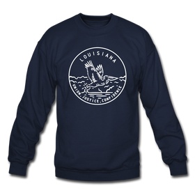 Louisiana Sweatshirt - State Design Louisiana Crewneck Sweatshirt - navy