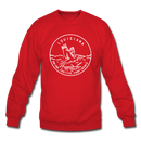 Louisiana Sweatshirt - State Design Louisiana Crewneck Sweatshirt - red