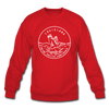 Louisiana Sweatshirt - State Design Louisiana Crewneck Sweatshirt - red
