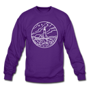 Maine Sweatshirt - State Design Maine Crewneck Sweatshirt - purple