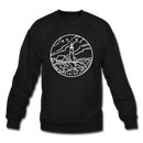 Maine Sweatshirt - State Design Maine Crewneck Sweatshirt - black