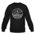 Maine Sweatshirt - State Design Maine Crewneck Sweatshirt - black