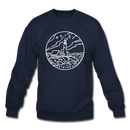 Maine Sweatshirt - State Design Maine Crewneck Sweatshirt - navy