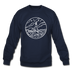 Maine Sweatshirt - State Design Maine Crewneck Sweatshirt - navy