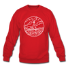 Maine Sweatshirt - State Design Maine Crewneck Sweatshirt - red
