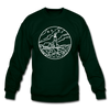 Maine Sweatshirt - State Design Maine Crewneck Sweatshirt - forest green
