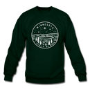 Minnesota Sweatshirt - State Design Minnesota Crewneck Sweatshirt - forest green