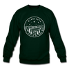 Minnesota Sweatshirt - State Design Minnesota Crewneck Sweatshirt - forest green