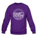 Mississippi Sweatshirt - State Design Mississippi Crewneck Sweatshirt - purple