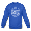 Mississippi Sweatshirt - State Design Mississippi Crewneck Sweatshirt - royal blue