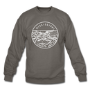 Mississippi Sweatshirt - State Design Mississippi Crewneck Sweatshirt - asphalt gray