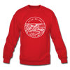 Mississippi Sweatshirt - State Design Mississippi Crewneck Sweatshirt - red