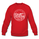 Mississippi Sweatshirt - State Design Mississippi Crewneck Sweatshirt - red