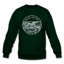 Mississippi Sweatshirt - State Design Mississippi Crewneck Sweatshirt - forest green