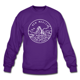 New Mexico Sweatshirt - State Design New Mexico Crewneck Sweatshirt - purple
