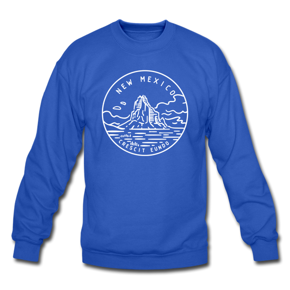 New Mexico Sweatshirt - State Design New Mexico Crewneck Sweatshirt - royal blue