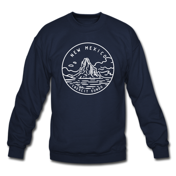 New Mexico Sweatshirt - State Design New Mexico Crewneck Sweatshirt - navy