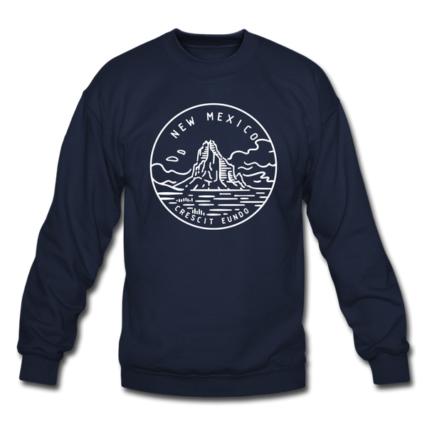 New Mexico Sweatshirt - State Design New Mexico Crewneck Sweatshirt - navy