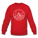 New Mexico Sweatshirt - State Design New Mexico Crewneck Sweatshirt - red