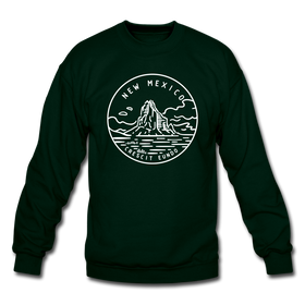 New Mexico Sweatshirt - State Design New Mexico Crewneck Sweatshirt - forest green