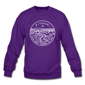 Missouri Sweatshirt - State Design Missouri Crewneck Sweatshirt - purple
