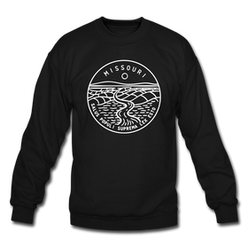 Missouri Sweatshirt - State Design Missouri Crewneck Sweatshirt - black