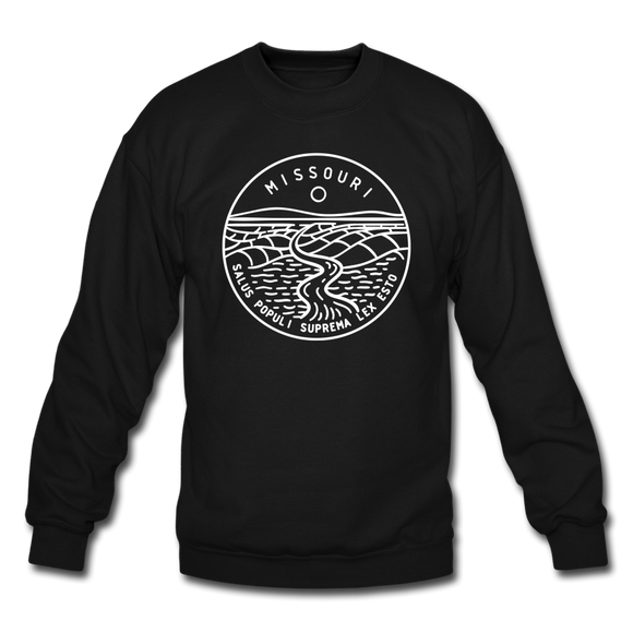 Missouri Sweatshirt - State Design Missouri Crewneck Sweatshirt - black