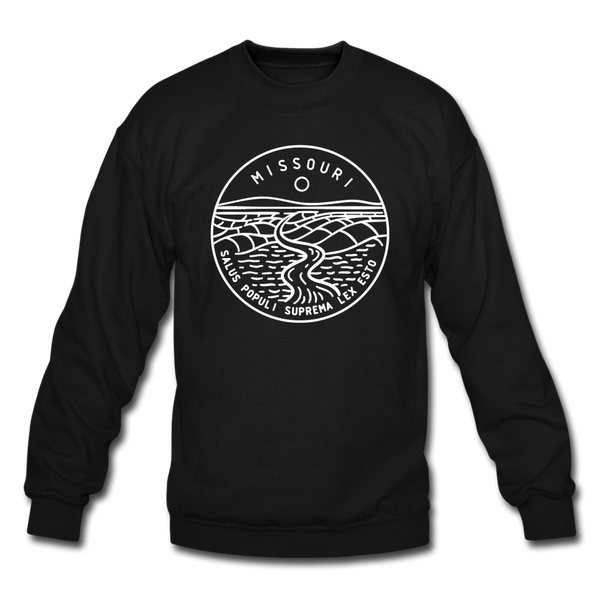 Missouri Sweatshirt - State Design Missouri Crewneck Sweatshirt - black