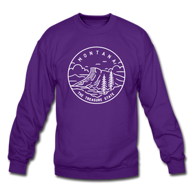 Montana Sweatshirt - State Design Montana Crewneck Sweatshirt