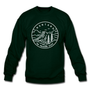 Montana Sweatshirt - State Design Montana Crewneck Sweatshirt - forest green