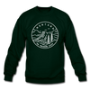 Montana Sweatshirt - State Design Montana Crewneck Sweatshirt - forest green
