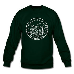 Montana Sweatshirt - State Design Montana Crewneck Sweatshirt