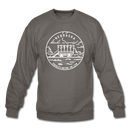 Nebraska Sweatshirt - State Design Nebraska Crewneck Sweatshirt - asphalt gray