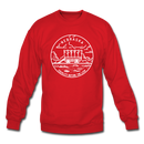 Nebraska Sweatshirt - State Design Nebraska Crewneck Sweatshirt - red