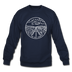 Nevada Sweatshirt - State Design Nevada Crewneck Sweatshirt - navy
