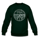 Nevada Sweatshirt - State Design Nevada Crewneck Sweatshirt - forest green