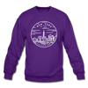 New York Sweatshirt - State Design New York Crewneck Sweatshirt - purple