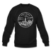 New York Sweatshirt - State Design New York Crewneck Sweatshirt - black
