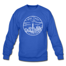 New York Sweatshirt - State Design New York Crewneck Sweatshirt - royal blue