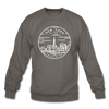 New York Sweatshirt - State Design New York Crewneck Sweatshirt - asphalt gray