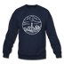 New York Sweatshirt - State Design New York Crewneck Sweatshirt - navy