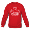 New York Sweatshirt - State Design New York Crewneck Sweatshirt - red