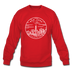 New York Sweatshirt - State Design New York Crewneck Sweatshirt - red