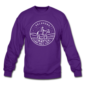 Oklahoma Sweatshirt - State Design Oklahoma Crewneck Sweatshirt - purple